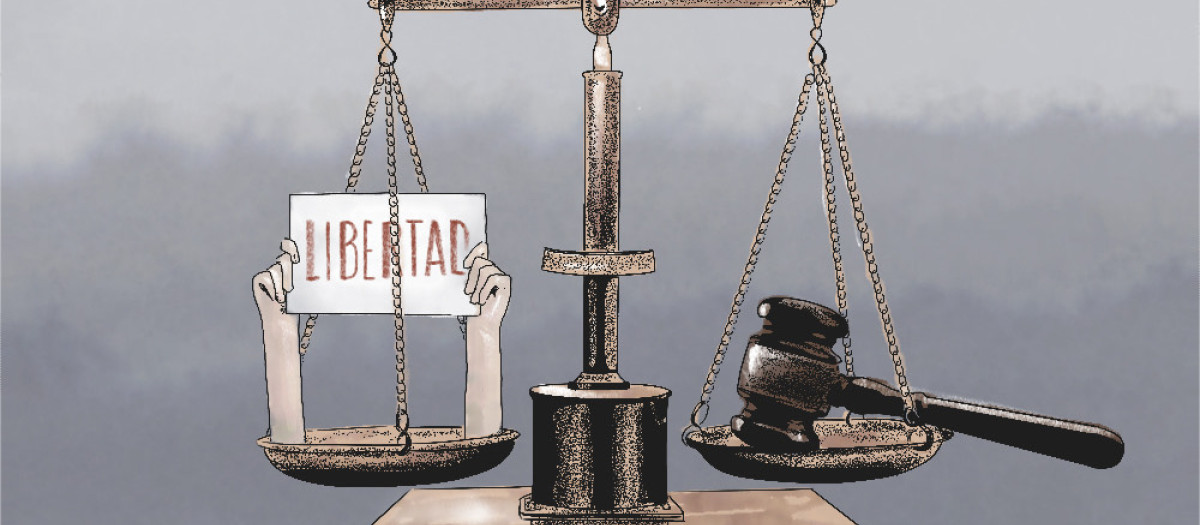 Ilustración Justicia balanza