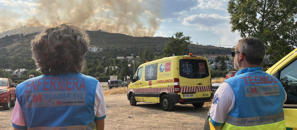 Incendio en Collado Mediano