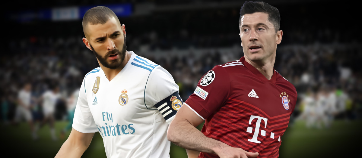 Benzema y Lewandowski, dos de los mejores delanteros del mundo