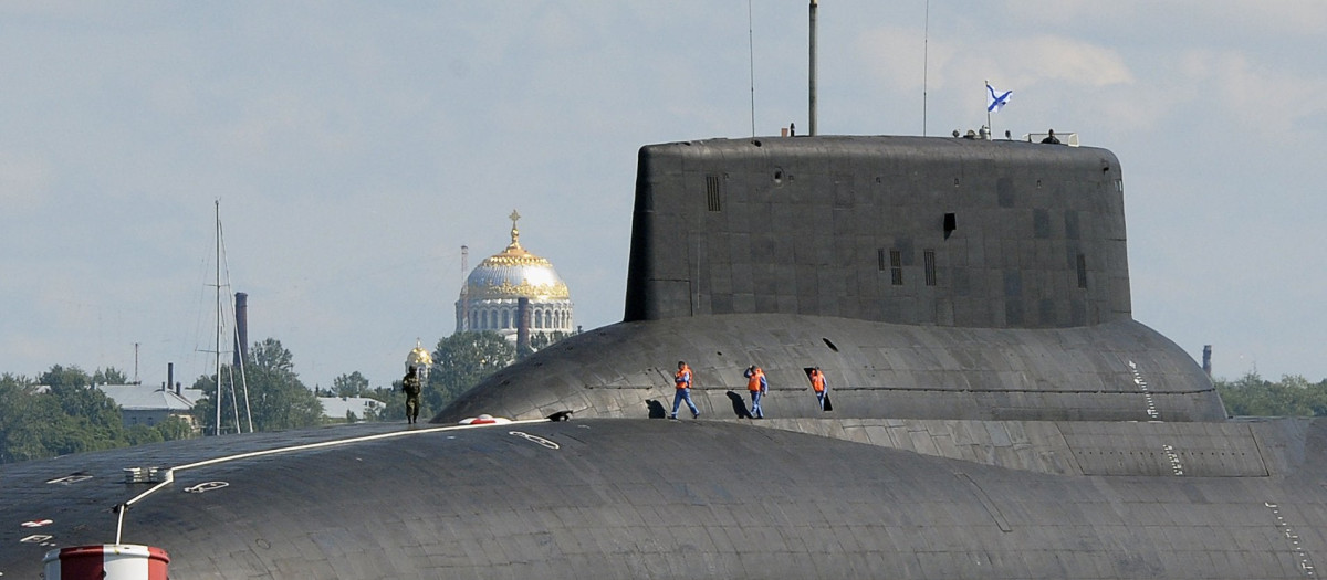 El mayor submarino nuclear ruso, foto de archivo