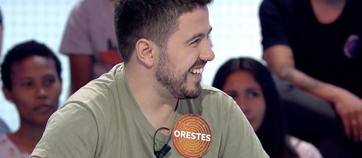 Orestes, durante el programa de anoche