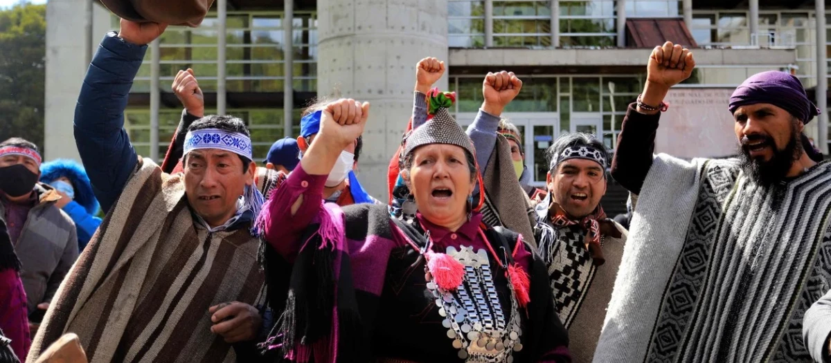 Grupo de mapuches chilenos