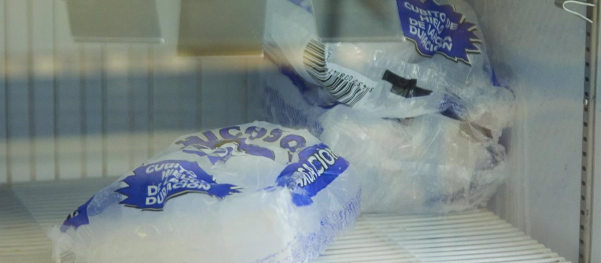 04/08/2022 Detalle de una bolsa de cubos de hielo en un supermercado tras la falta de éstos por la gran demanda, a 4 de agosto de 2022 en Sevilla (Andalucía, España)
ECONOMIA 
Joaquin Corchero - Europa Press