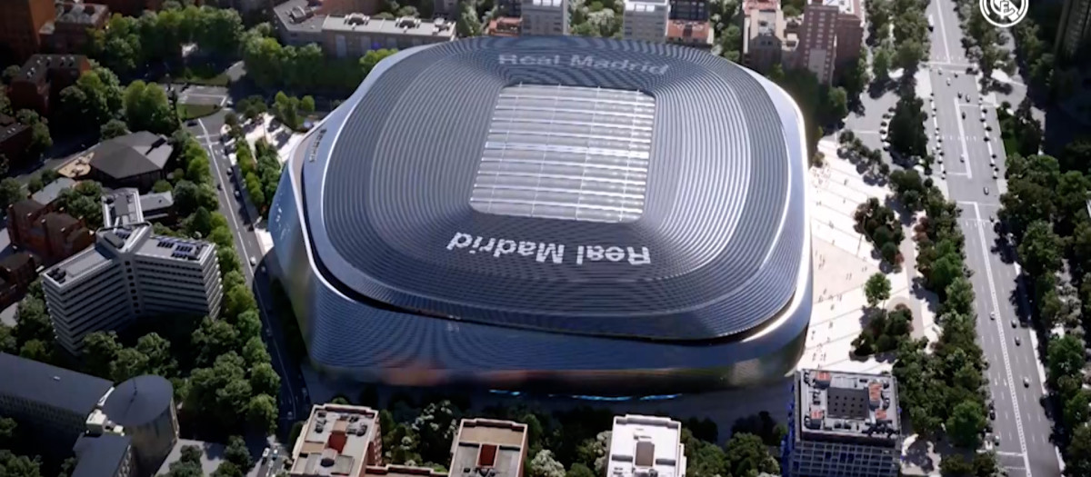 El Santiago Bernabéu en obras