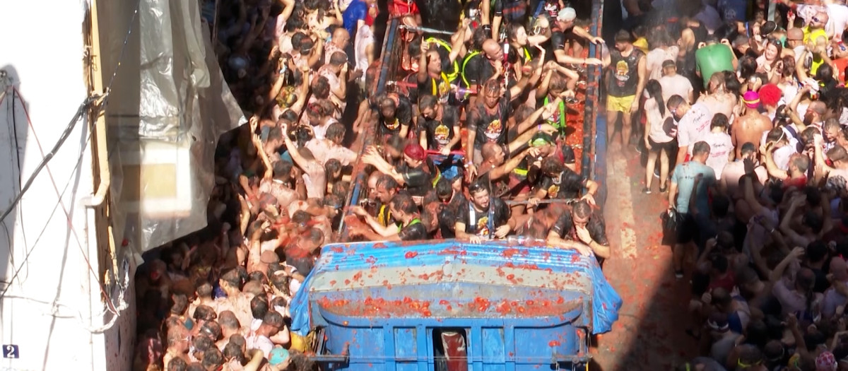 Ya están preparadas las 130 toneladas de tomates para la Tomatina de Buñol