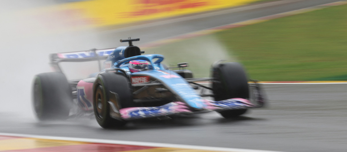 Fernando Alonso durante el Gran Premio de Bélgica