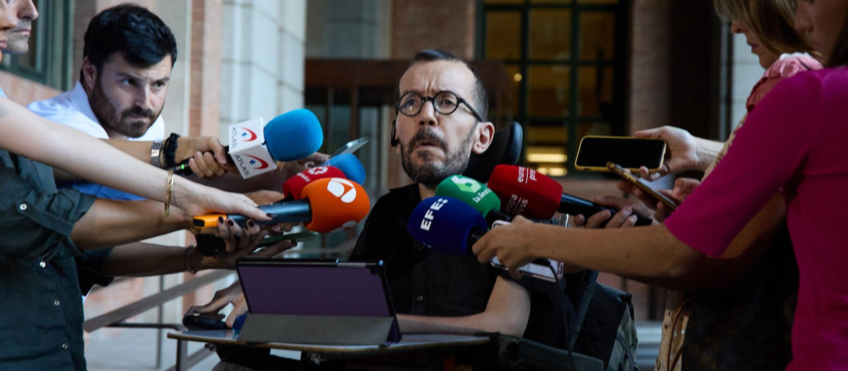 El portavoz de Unidas Podemos en el Congreso de los Diputados, Pablo Echenique