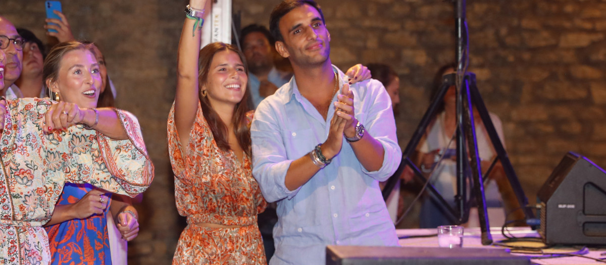 Cayetana Rivera and Manuel Vega  during concert in Ronda, 02 September 2022