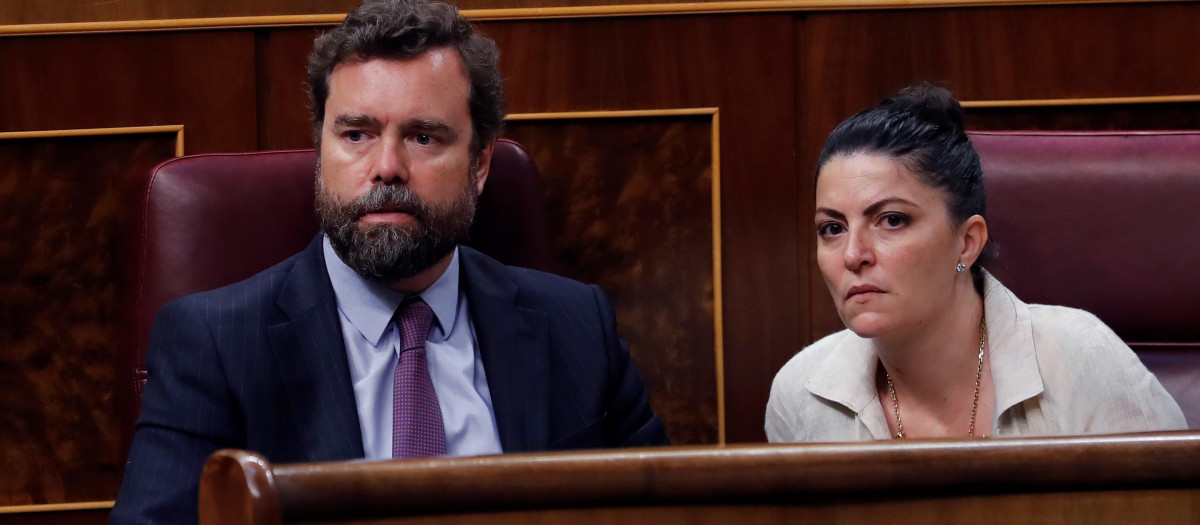 Iván Espinosa de los Monteros y Macarena Olona, en el Congreso de los Diputados