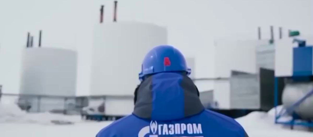 El video de Gazprom avisando del corte de gas a Europa comienza con este video