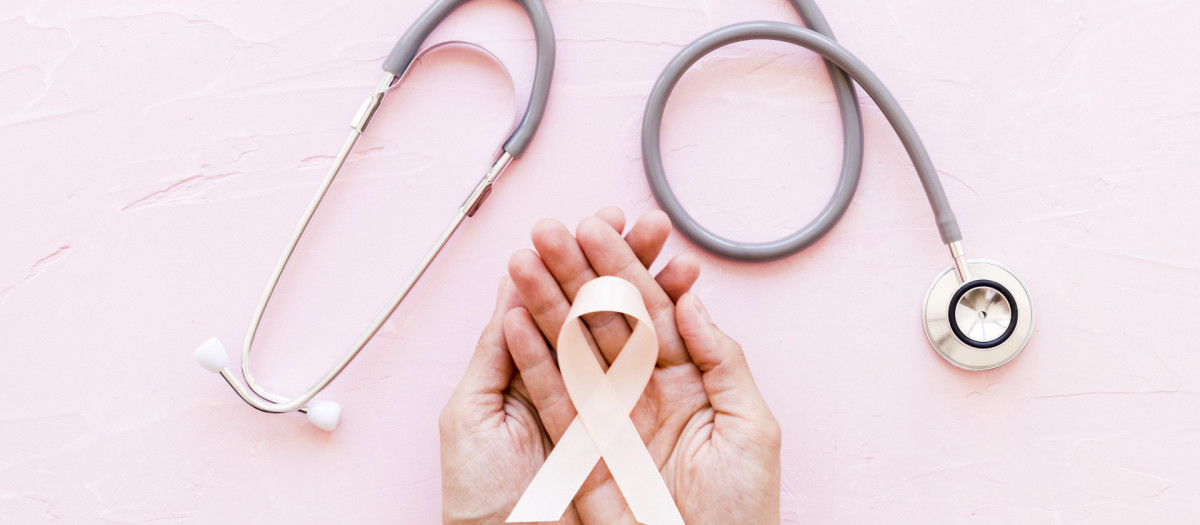 white awareness ribbon two hands with stethoscope pink background (1). Resolution and high quality beautiful photo 
band cancer clinic color pink colour pink confession confidence confiding CRAB disease employment entrusting expert appraisal expert evaluation female feminine health hospital HTH ill illness medical nurse occupation oncology reel ribbon sick sickness sign smiling standing stethoscope strip symbol treatment trust upright wife wrapper uniform pink care smile woman doctor