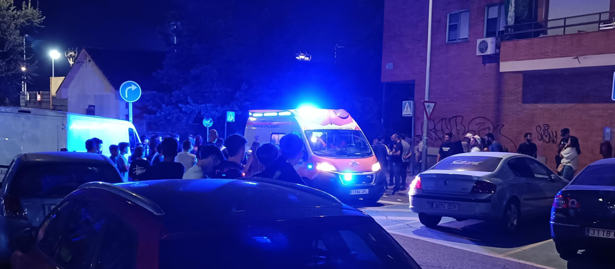 Momento en el que llegó al ambulancia a San Sebastián de los Reyes