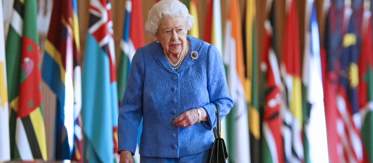 Queen Elizabeth during Commonwealth Day in Windsor  on 8 March 2021