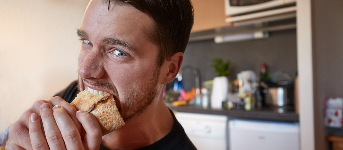Eating a sandwich biting with enthusiastic expression.biting,a,sandwich,eat, bite, chew, pastry, breakfast, kitchen, man, eating,eat, bite, chew, pastry, breakfast, kitchen, man, eating,eat, bite, chew, pastry, breakfast, kitchen, man, eating, wild, teeth, baguette, bread, sandwich, morning, young, strong, health, diet, day, daylight, look, portrait, enthusiastic, hunger, hungry, devour, early, home, household, eyes, caucasian, healthy, interior, expressive, face, facial, gesture, happy, joy, joyful, dedicated, grab, fast, person, tasty, mouth, funny, adult, appetite, energy