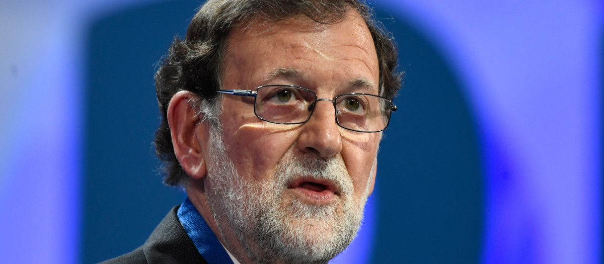 Former president Mariano Rajoy during 20th Partido Popular National extraordinary congress in Seville, April 1, 2022