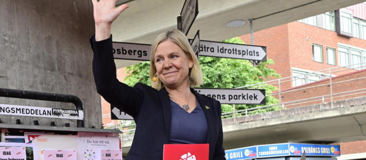 La Primera Ministra de Suecia y líder del Partido de los Socialdemócratas, Magdalena Andersson, dimitirá tras la derrota electoral.