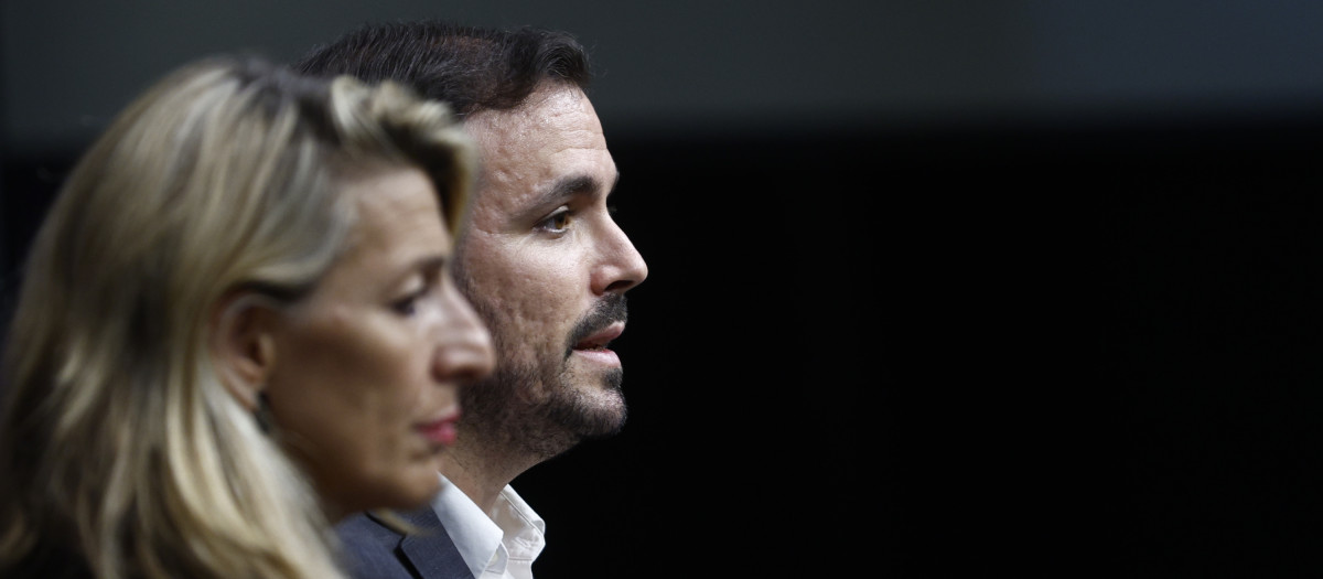 Yolanda Díaz y Alberto Garzón