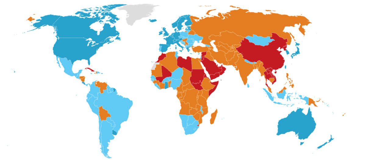 Tipo de régimen político por países en 2020