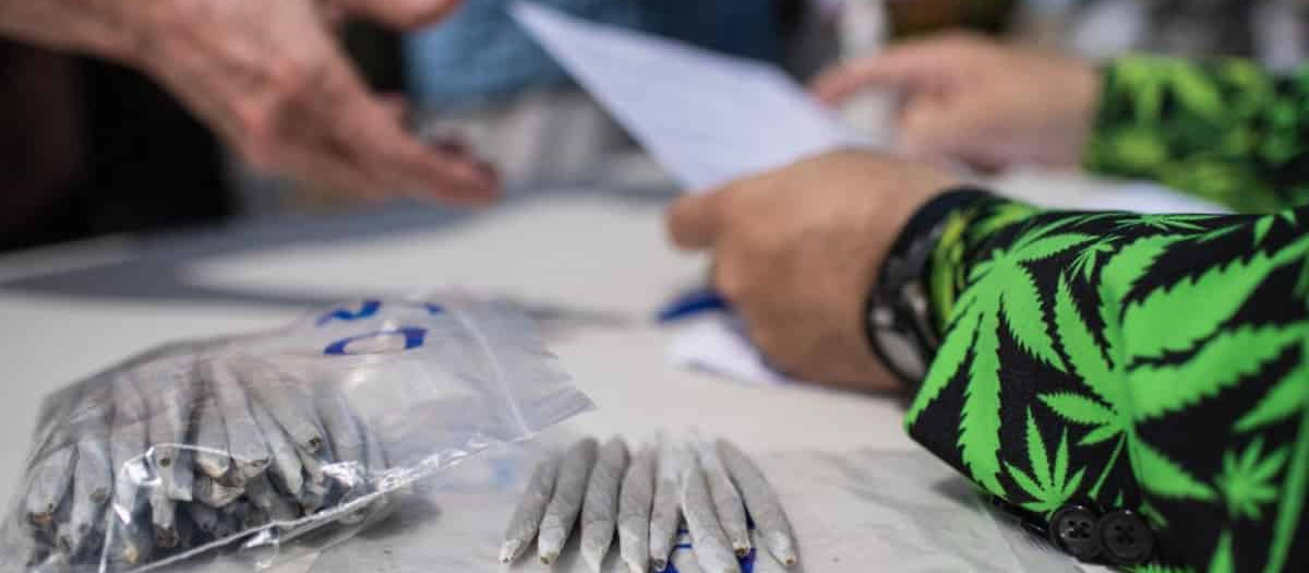 Puesto de cannabis en Nueva York