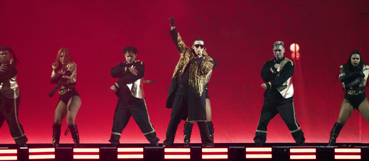 El cantante puertorriqueño Daddy Yankee en el concierto en el Madison Square Garden, en Nueva York