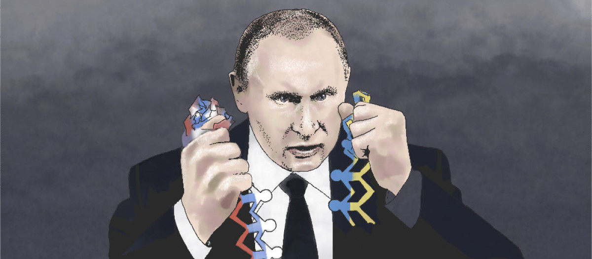 Ilustración: Putin guerra Ucrania Rusia