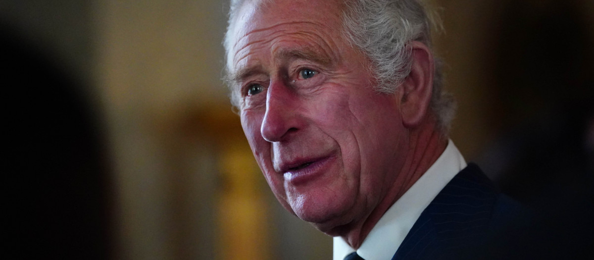 El Rey Carlos III durante una recepción en Buckingham