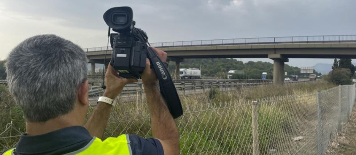 Imagen del lugar donde se produjo el accidente mortal en Sagunto (Valencia).