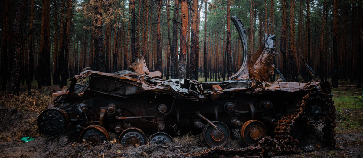 Tanque ruso destruido