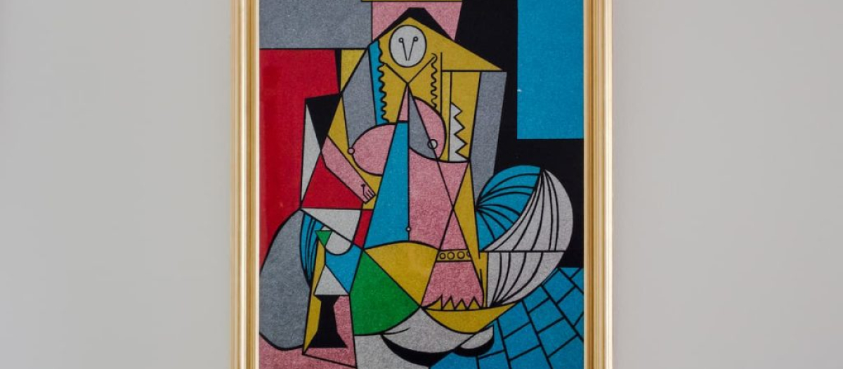 Una de las creaciones de Benito Laren basadas en la obra de Picasso