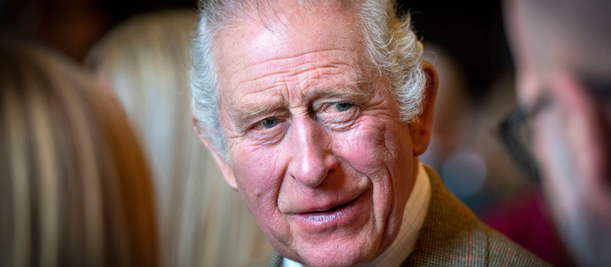 King Charles III during a visit to Aberdeen to meet families who have settled in Aberdeen from Afghanistan, Syria and Ukraine.
