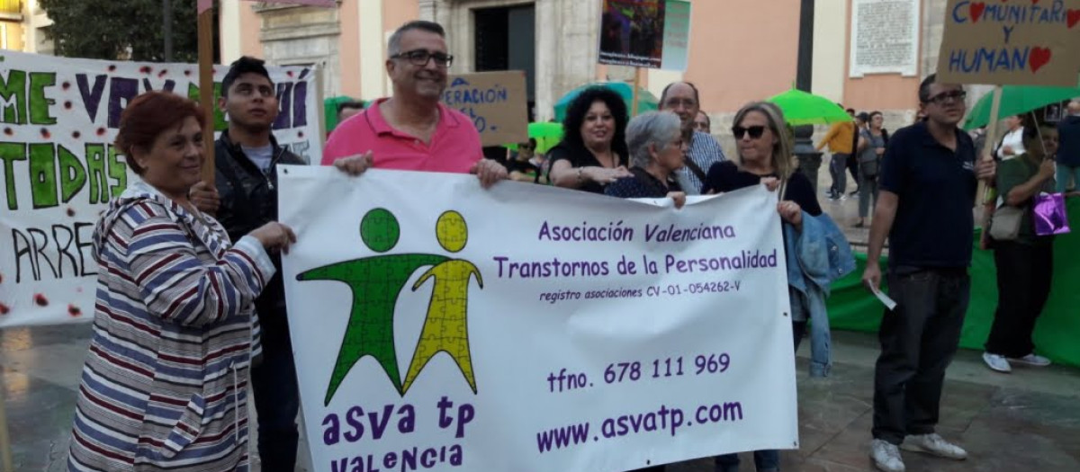 Manifestación de la Asociación Valenciana de Trastorno de la Personalidad.