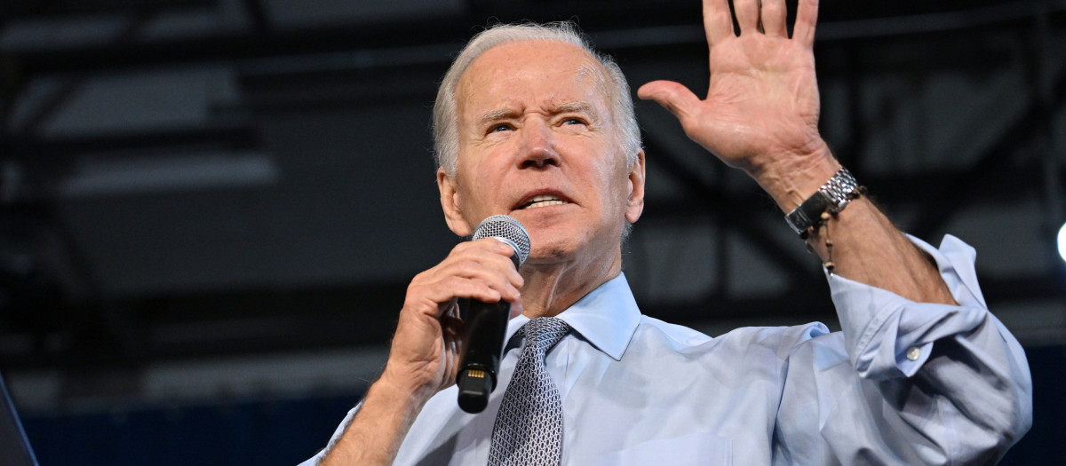 El presidente estadounidense, Joe Biden, durante su último mitin de campaña de las legislativas