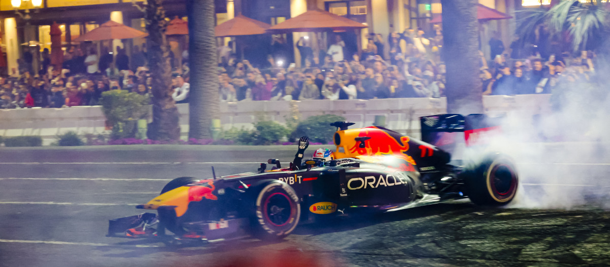 El Red Bull durante el acto promocional del Gran Premio de Las Vegas