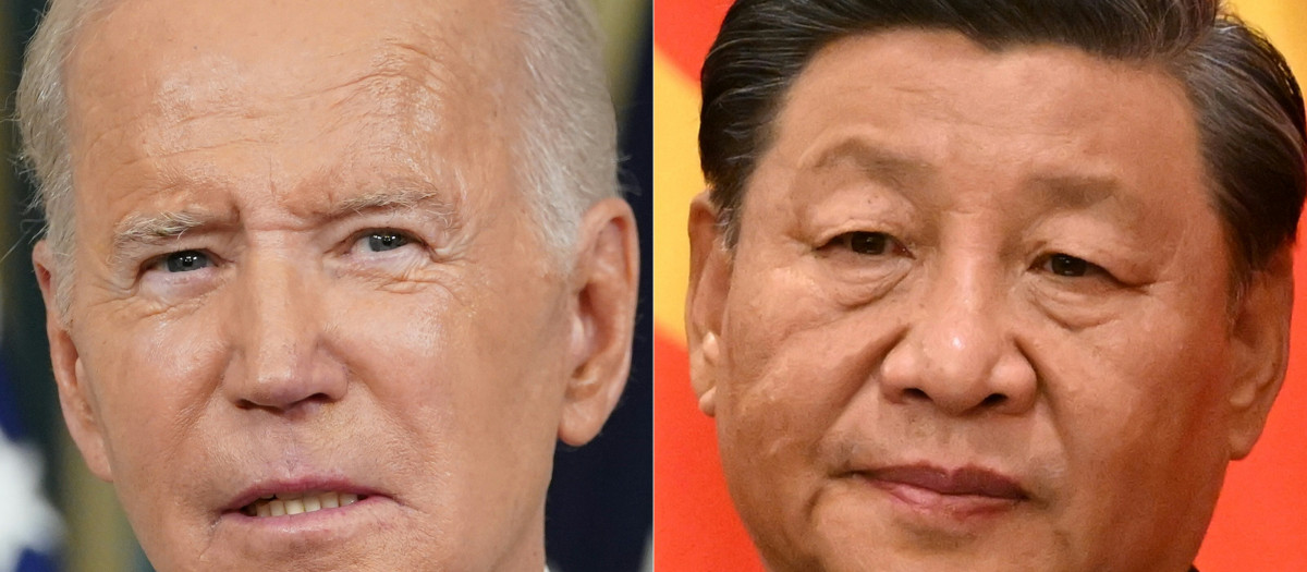 El presidente de Estados Unidos, Joe Biden (i) y el presidente de China, Xi Jinping