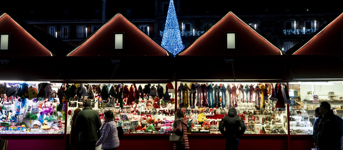 Mercadillo de Navidad de la plaza Mayor de Madrid