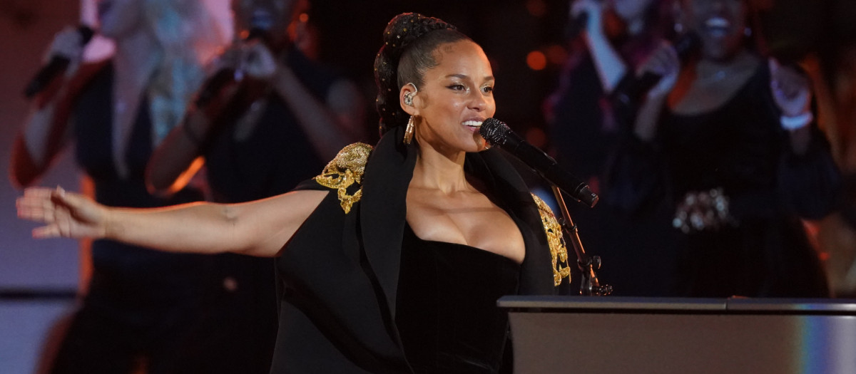 Alicia Keys durante un concierto