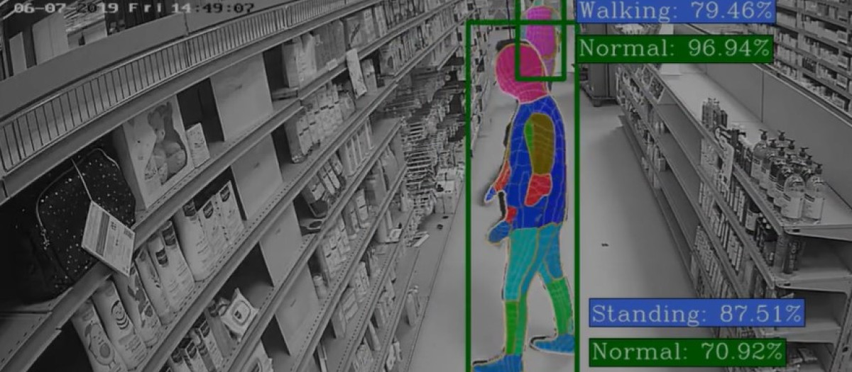 Imagen de la inteligencia artificial de Veesion, que predice cuándo alguien va a robar