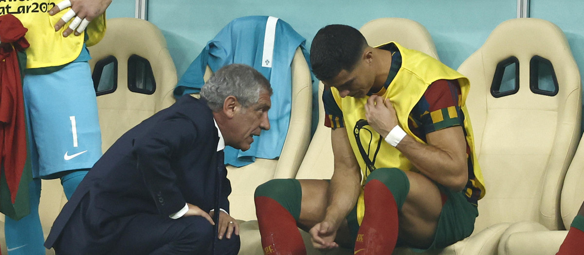 El seleccionador de Portugal Fernando Santos decidió sentar a Cristiano Ronaldo en el decisivo partido ante Suiza.