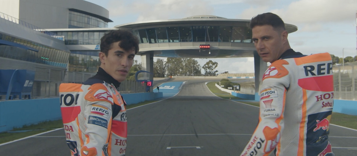 Marc Márquez y Joaquín, durante el programa de este miércoles