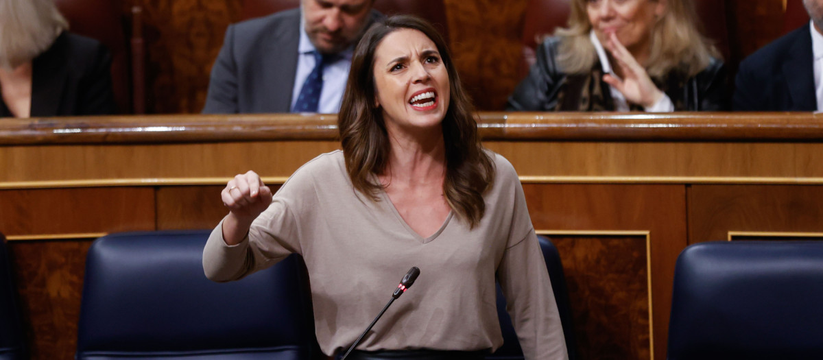 rene Montero durante una sesión de control al Gobierno en el Congreso de los Diputados