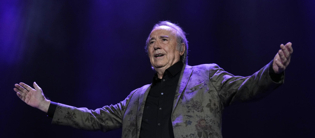 Joan Manuel Serrat en Barcelona, durante el último concierto de su carrera