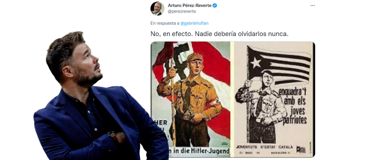 El mensaje de Pérez-Reverte a Gabriel Rufián, toda una clase de Historia