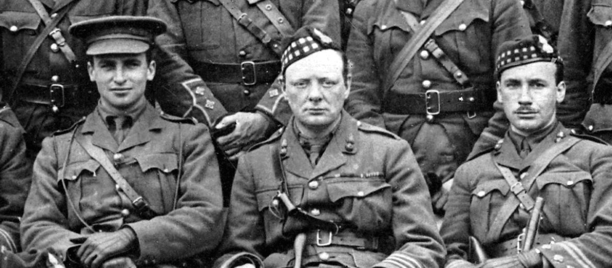 Churchill, al mando del 6.º Batallón, Royal Scots Fusiliers, 1916