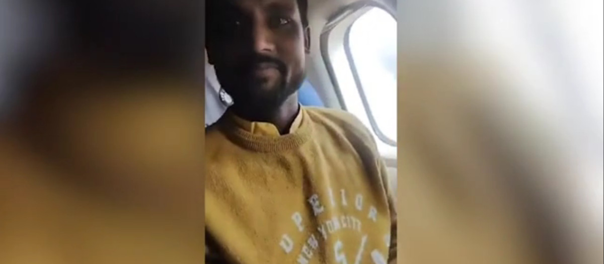 Sonu Jaiswal filmó los momentos finales dentro del avión Nepal