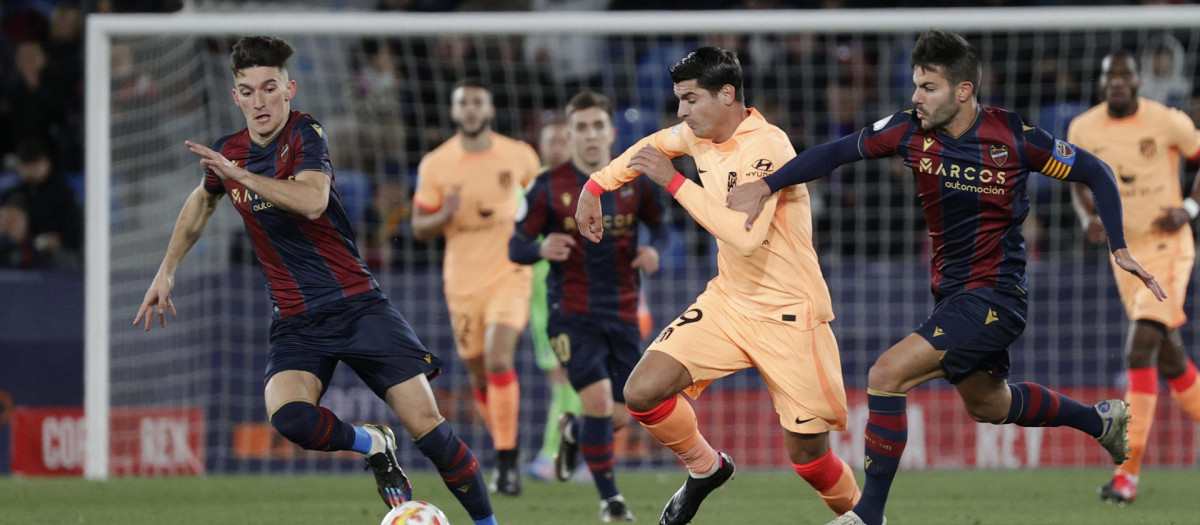 El Atlético de Madrid juega ante el Levante el partido de octavos de Copa