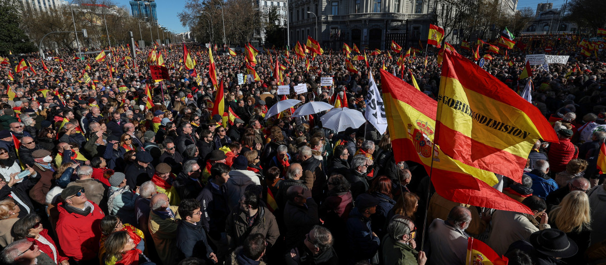 Las imágenes de la plaza de Cibeles no dejan dudas sobre el éxito de participación