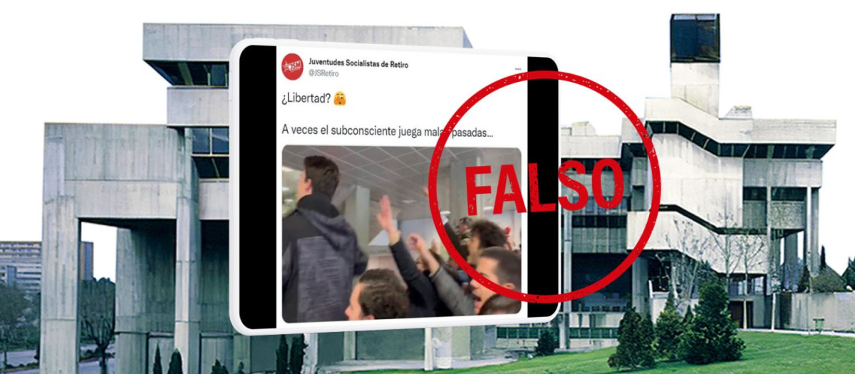 Es falso que los partidarios de Ayuso levantaran el brazo en alto en la Complutense