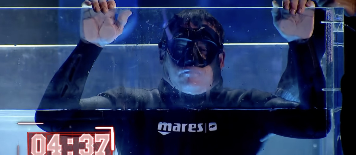 Jorge Sanz, en la prueba de apnea de 'El Desafío'