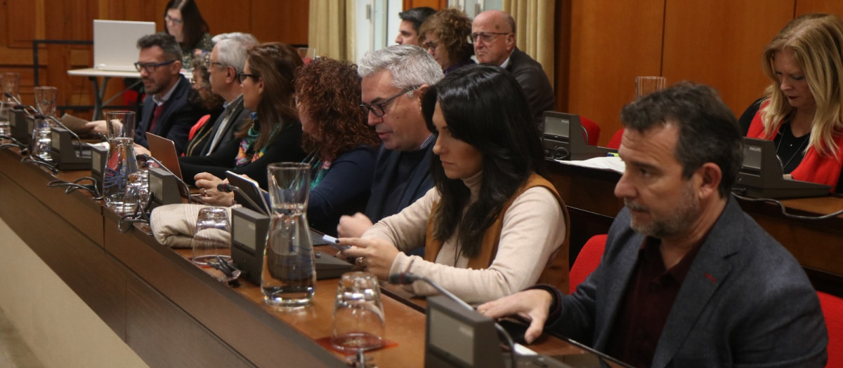 Bancada de los partidos de izquierda en el Ayuntamiento de Córdoba