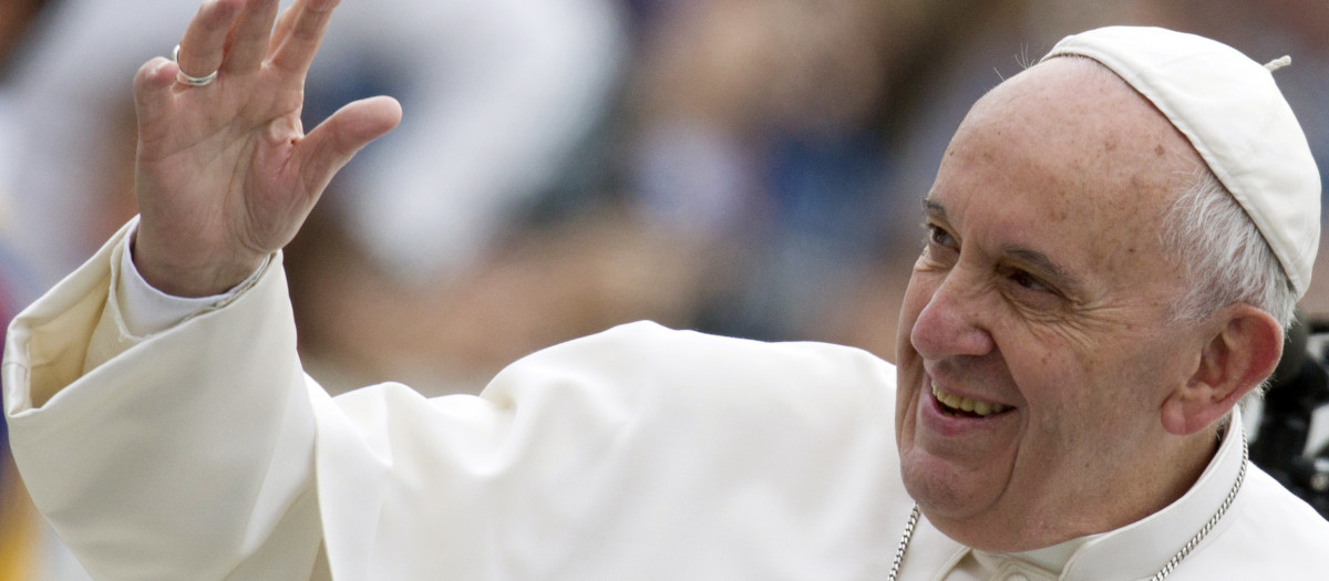 Pope Francis during his weekly general audience in St. Peter's Square, at the Vatican, Wednesday, Sept. 30, 2015.